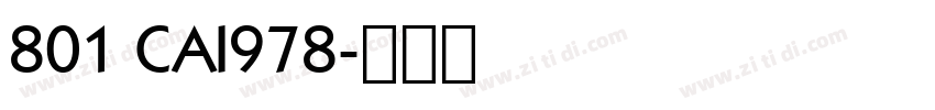 801 CAI978字体转换